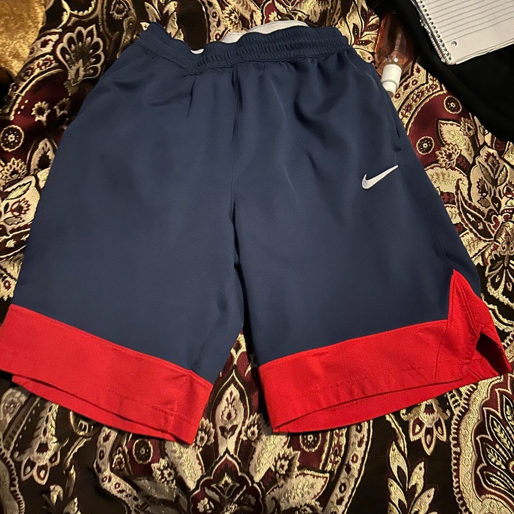 Nike Navy and Crimson Sports Shorts